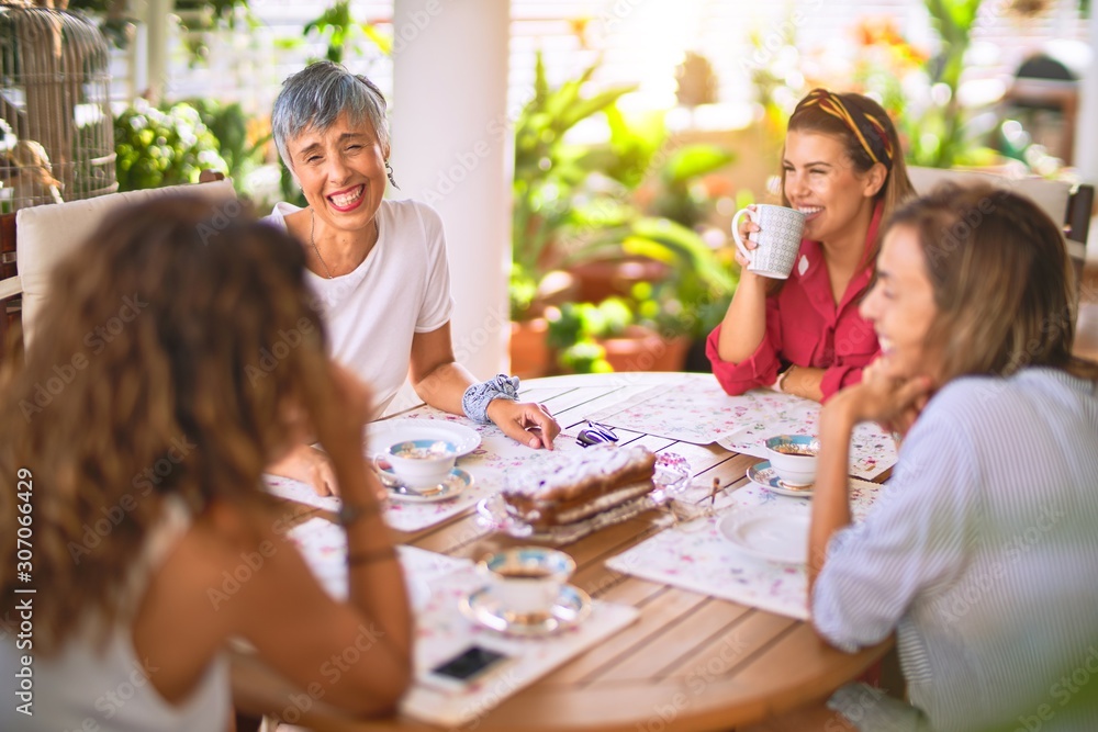 Young beautiful girl smiling happy and confident sitting dinking cup of coffee at terrace Young beautiful girl smiling happy and confident sitting dinking cup of coffee at terrace