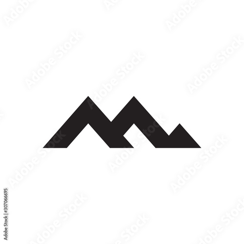 triangle geometric line mountain range symbol vector