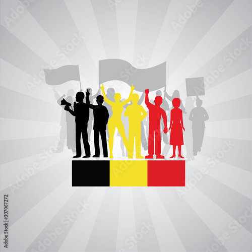 concept de manifestation en Belgique, vecteur