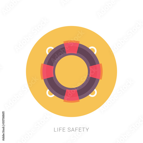Top view of Swim Tube on water, For Summer Icon