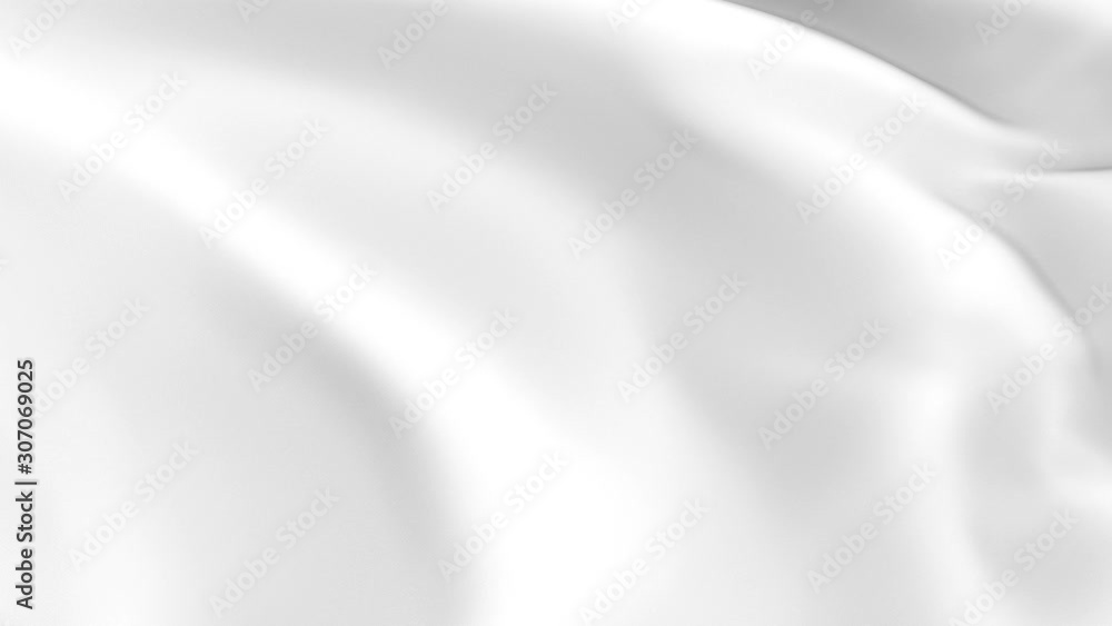 Photo realistic slow motion 4KHD White Color flag waving in the wind.  Seamless loop animation with highly detailed fabric texture in 4K resolution.