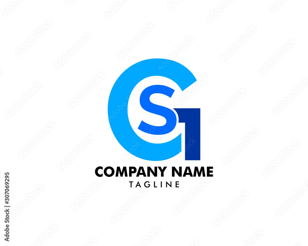Initial Letter CSG Logo Template Design