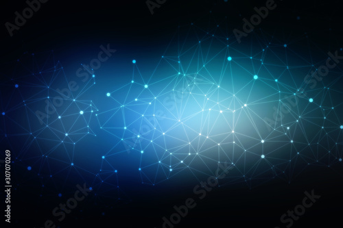 2d illustration Abstract futuristic electronic circuit technology background