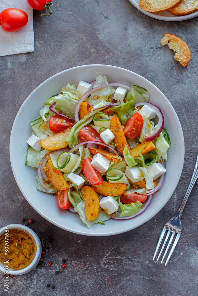 fresh vegetable and potato salad fresh vegetable and potato salad