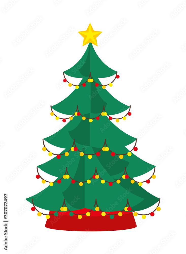 christmas pine tree decorative icon christmas pine tree decorative icon