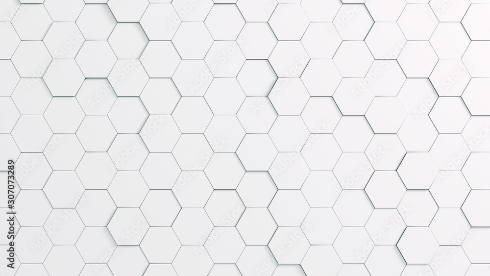 Abstract white background with hexagonal shapes Abstract white background with hexagonal shapes