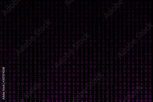 Technology digital binary code in color pink in gradient shadow for backdrop or background. © Phongsak