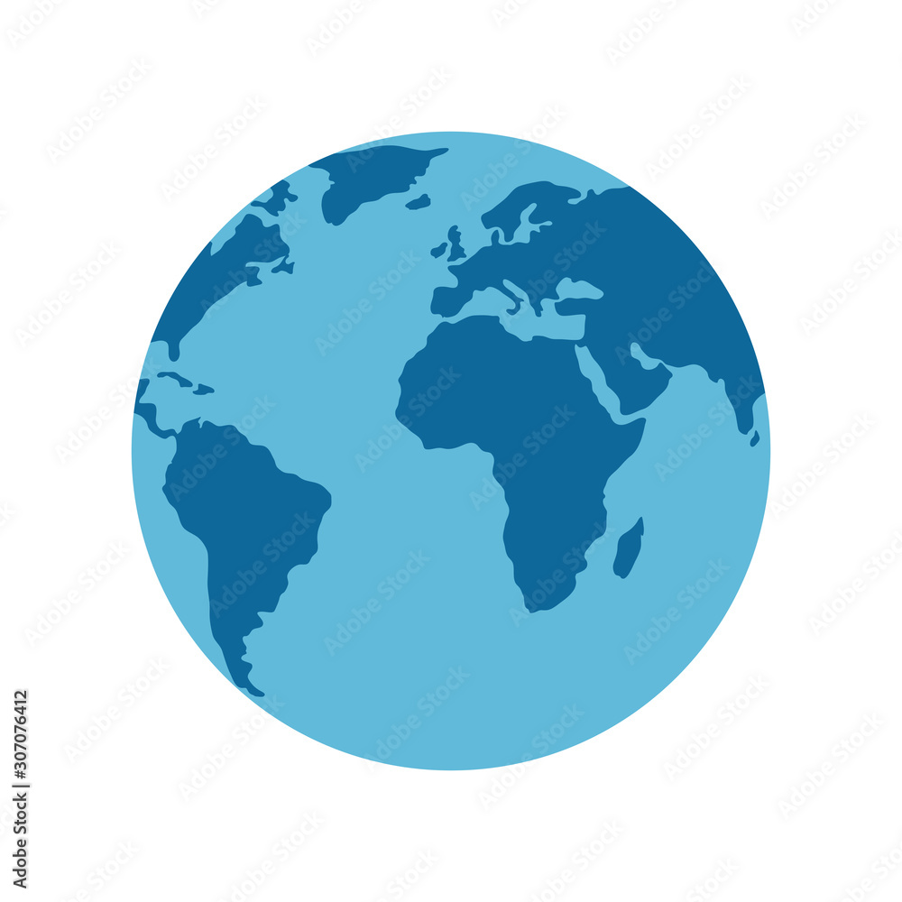 World sphere design, Planet continent earth world globe ocean and universe theme Vector illustration