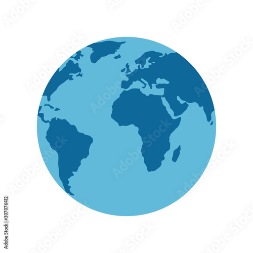 World sphere design  Planet continent earth world globe ocean and universe theme Vector illustration