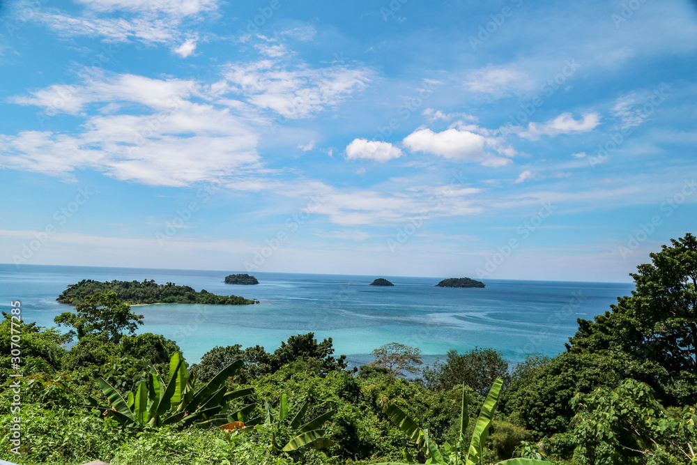 Koh Chang Island overview from Kai Bae view point. Koh Chang is biggest island locate in Trat province, Thailand.