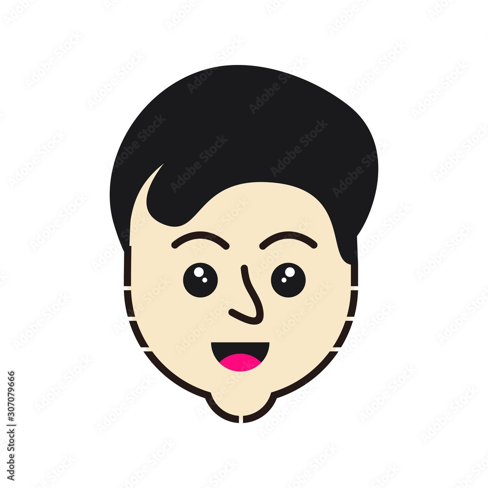 head child mascot design vector head child mascot design vector