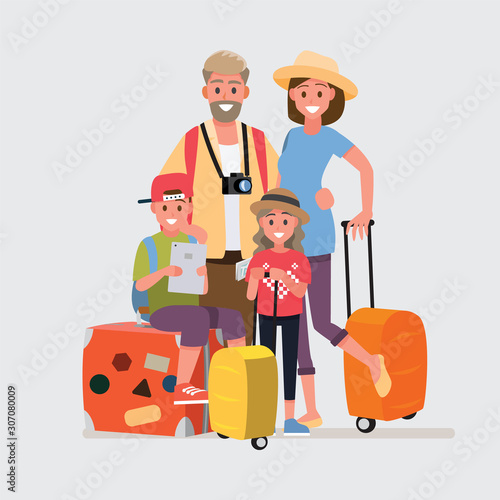 Happy group of Family traveler