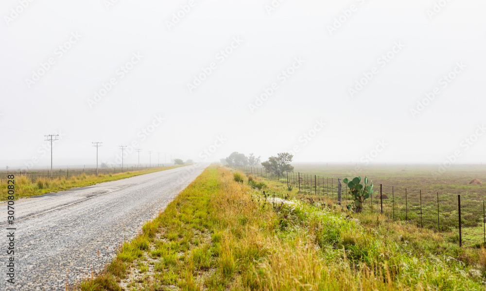 View of an empty country highway road View of an empty country highway road