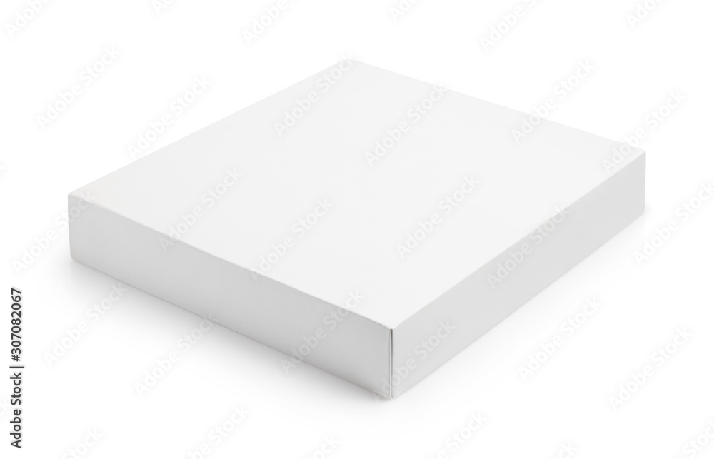 Wide white box template, isolated on white background Wide white box template, isolated on white background