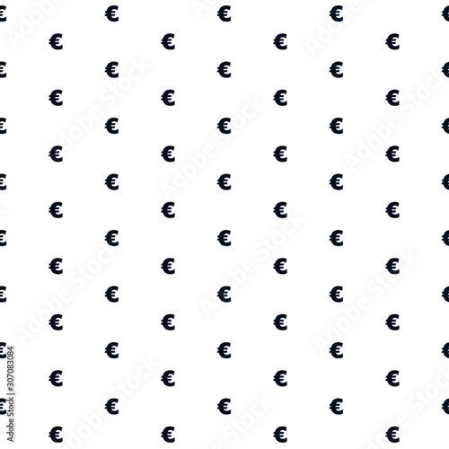 Money currency sign euro Europe seamless pattern simple style finance business banking cash line up in colors, navy blue decorated wallpaper background for website, wrapping paper, textile fabric.