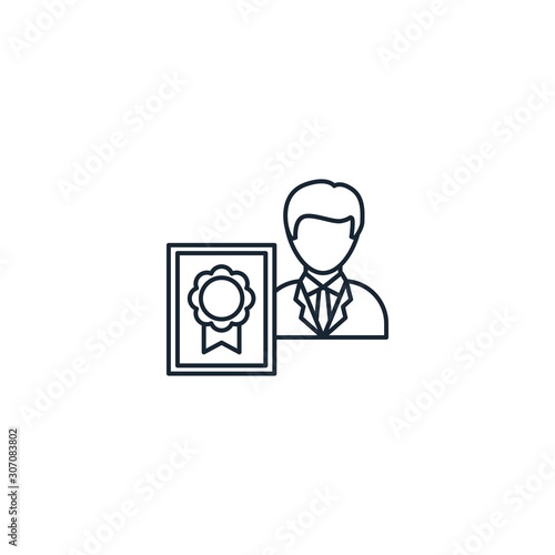area of specialization creative icon. line multicolored illustration. From Human Resources icons collection. Isolated area of specialization sign on white background