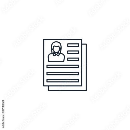 resume creative icon. line multicolored illustration. From Human Resources icons collection. Isolated resume sign on white background