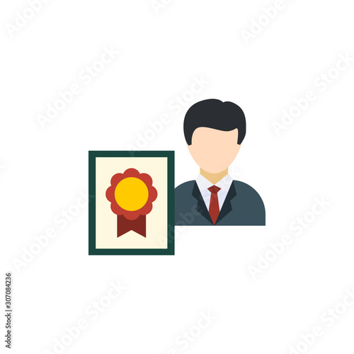 area of specialization creative icon. flat multicolored illustration. From Human Resources icons collection. Isolated area of specialization sign on white background