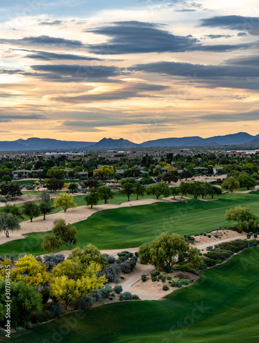 Amazing sunset in Arizona desert 