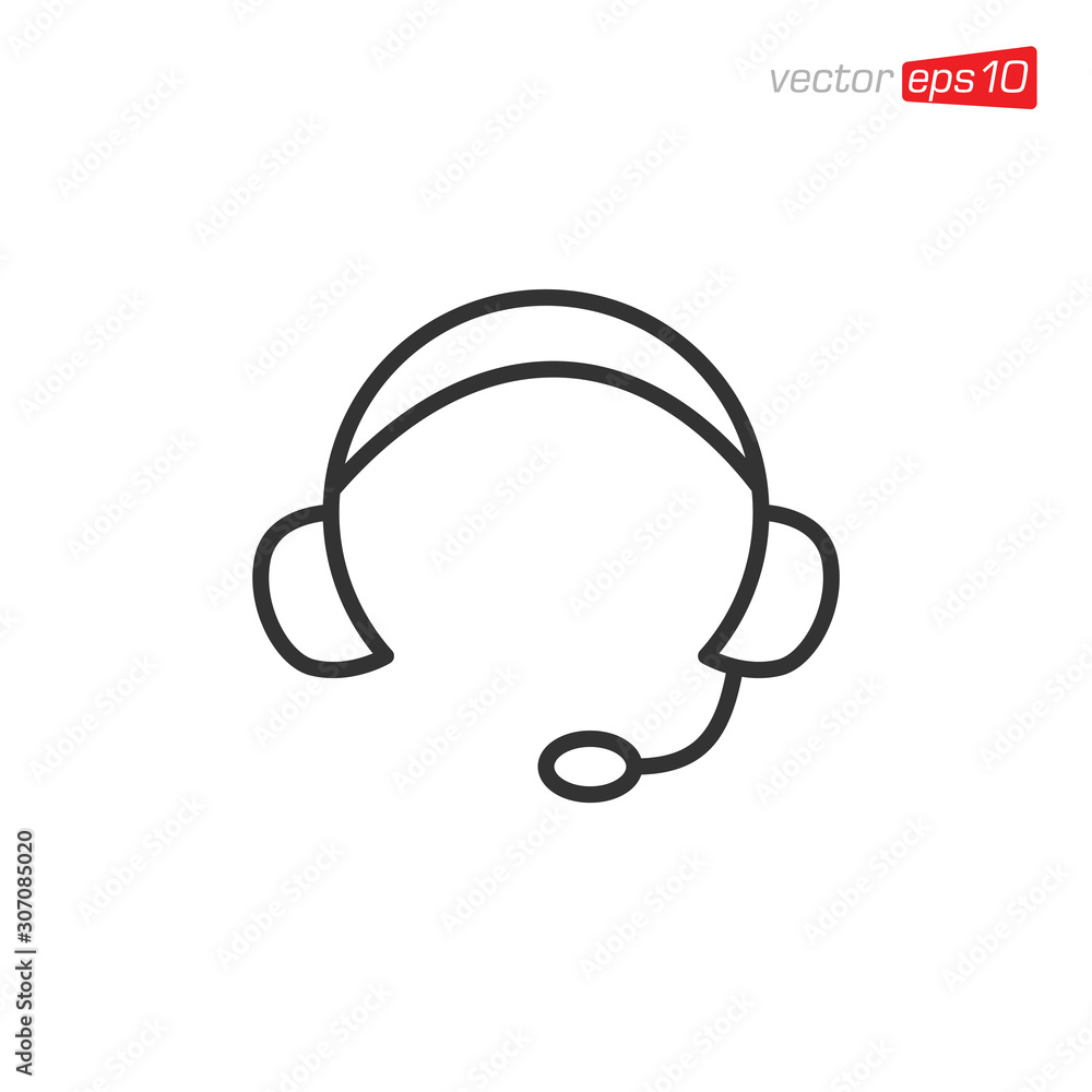 Headphone Icon Design Vector Template Headphone Icon Design Vector Template
