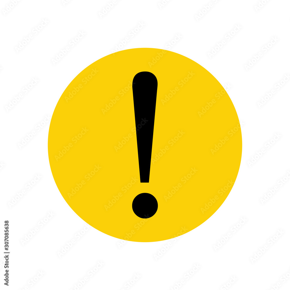 Hazard warning attention sign - stock vector, Warning, stop sign icon with exclamation mark - for stock. Hazard warning attention sign - stock vector, Warning, stop sign icon with exclamation mark - for stock.