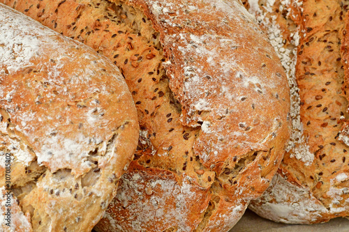 Villarceaux, France - june 9 2019 : organic bread photo