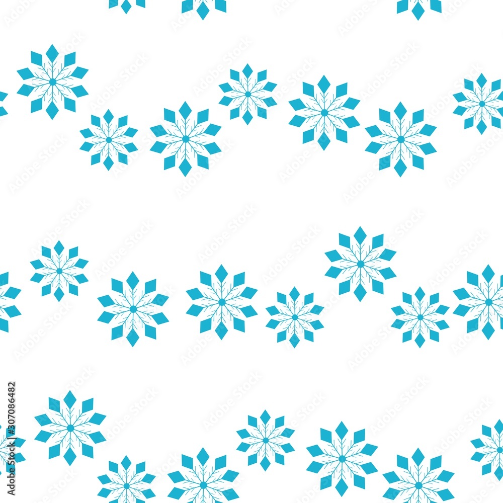 Beautiful snowflake vector seamless pattern collection. Blue pattern elements on white or light blue background. Beautiful snowflake vector seamless pattern collection. Blue pattern elements on white or light blue background.