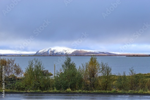 Skutustadir pseudo craters in Myvatn Iceland photo