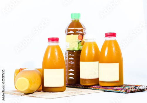 Jamu or traditional health drink from indonesian in bottle product photograph
