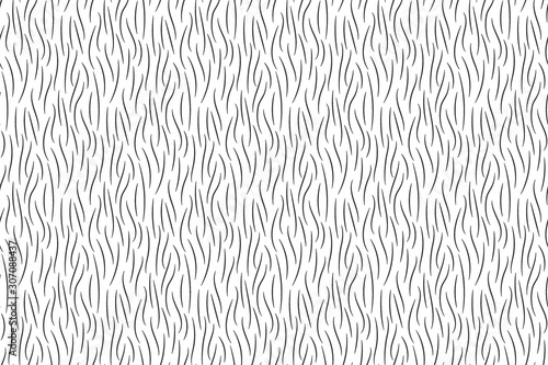 Black and white animal wool texture seamless pattern