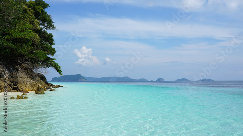 Nyaung Oo Phee island in Andaman sea the nature of Myanmar with cliff background