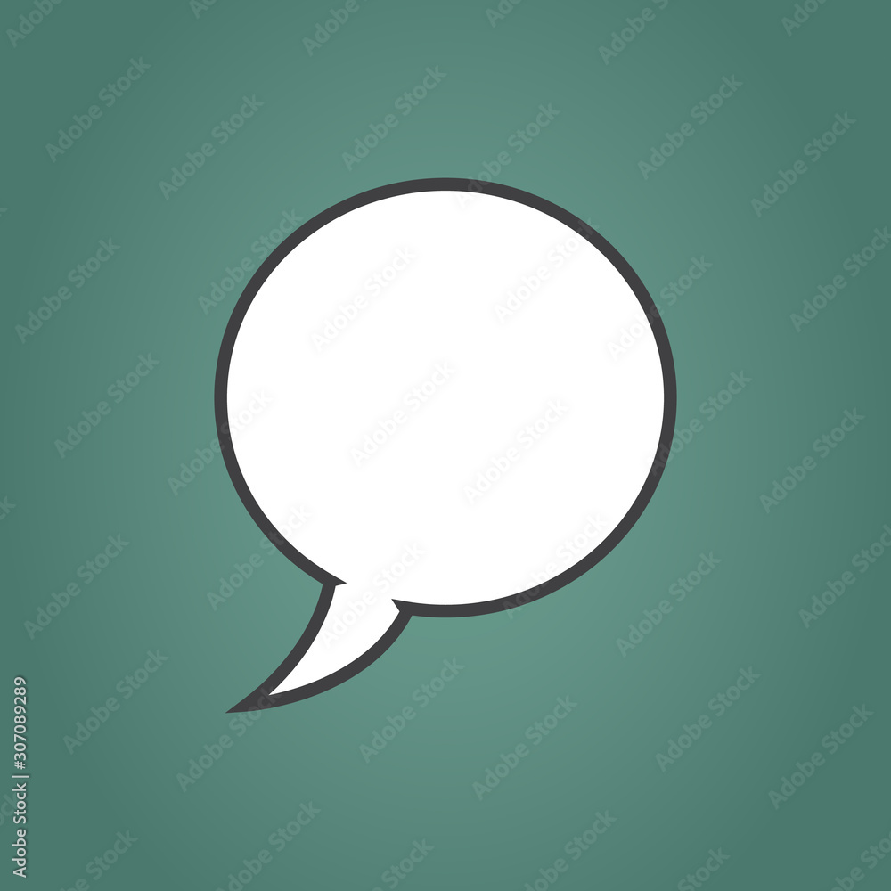Cute vector speech bubble isolated outline illustration Cute vector speech bubble isolated outline illustration