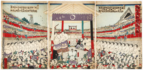 Tableau sur toile 相撲土俵入り