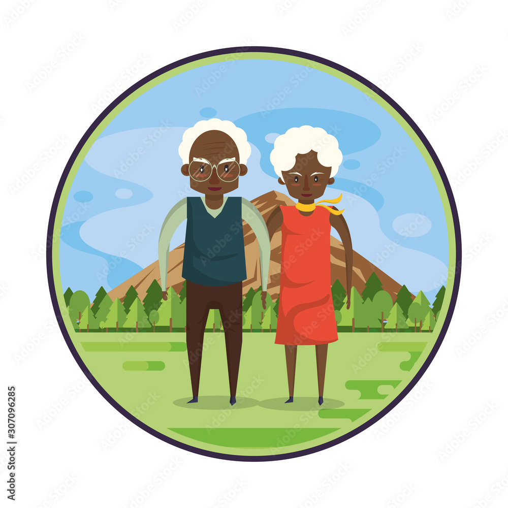 afro grandparents couple lovers in the field afro grandparents couple lovers in the field