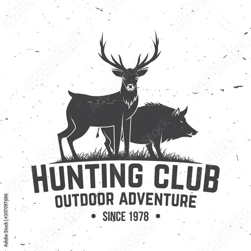 Canvas Print Hunting club badge