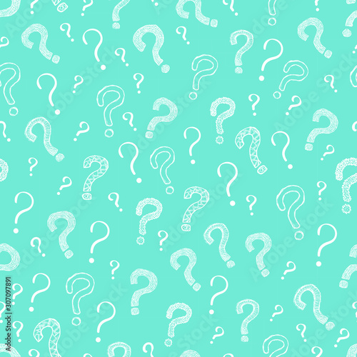 Question Mark Seamless Pattern Background