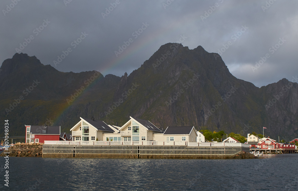 Houses in Svolvær, Lofoten Island, Norway