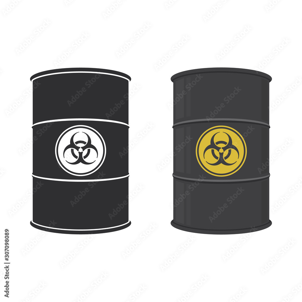 Barrel of biohazard substance. Abstract concept, icon set. Vector illustration. Barrel of biohazard substance. Abstract concept, icon set. Vector illustration.