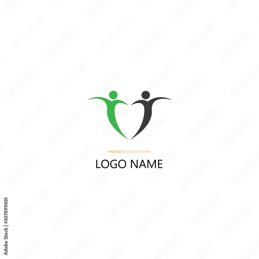 Success people logo vector illustration template