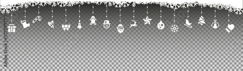 Trransparent White Chistmas Icons eps10 Illustration vector