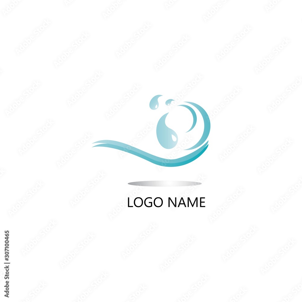 Wave logo vector illustration template Wave logo vector illustration template