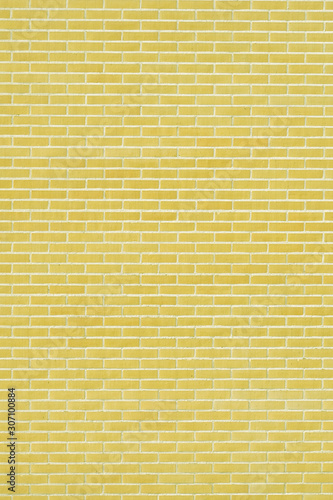 Yellow Brick wall for background or texture. Old red brick wall texture background 