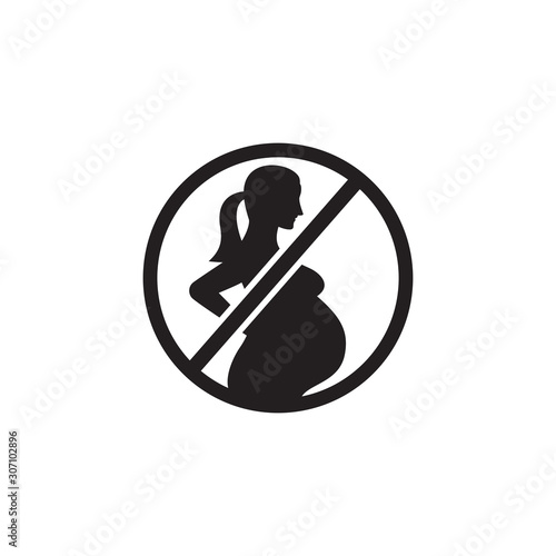 No pregnant icon symbol vector illustration