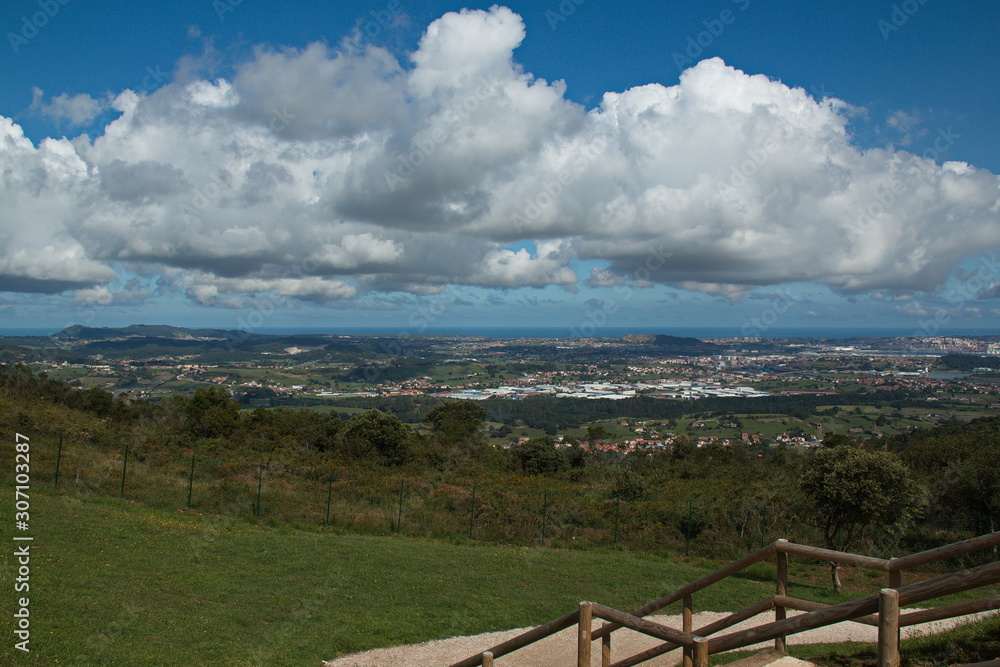 View of Santander from nature park Cabarceno,province Pas-Miera in Spain