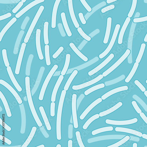 Seamless vector pattern with lactococcal bacteria.