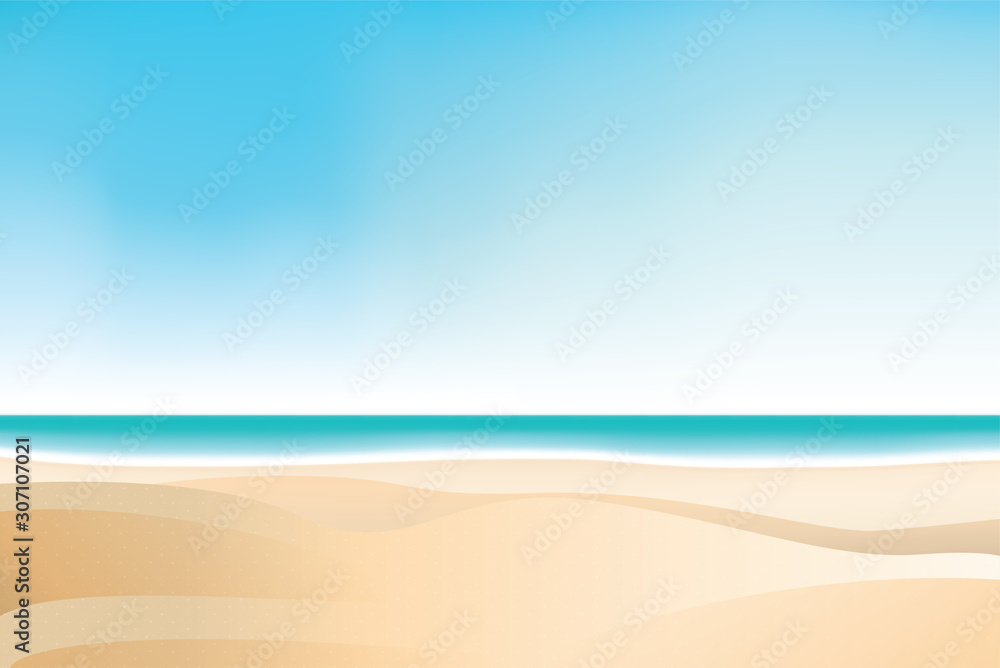 Fototapeta premium Beautiful summer beach vector background