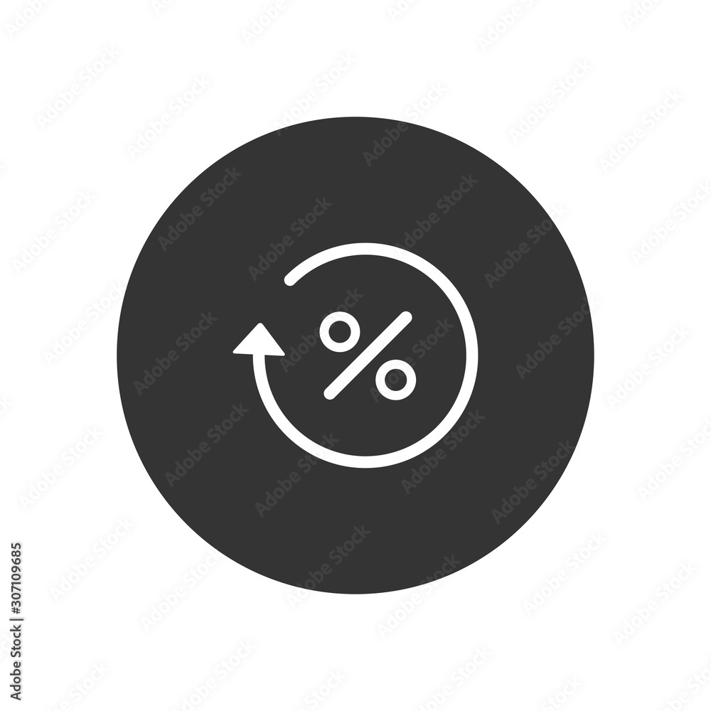 Obraz premium Percentage vector icon, simple sign for web site and mobile app.