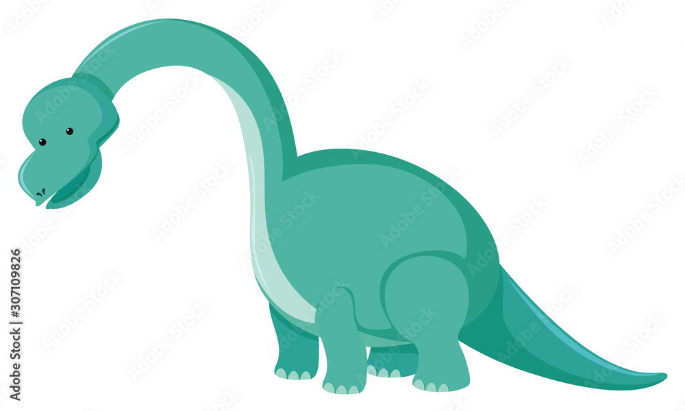 Obraz premium Single picture of green brachiosaurus