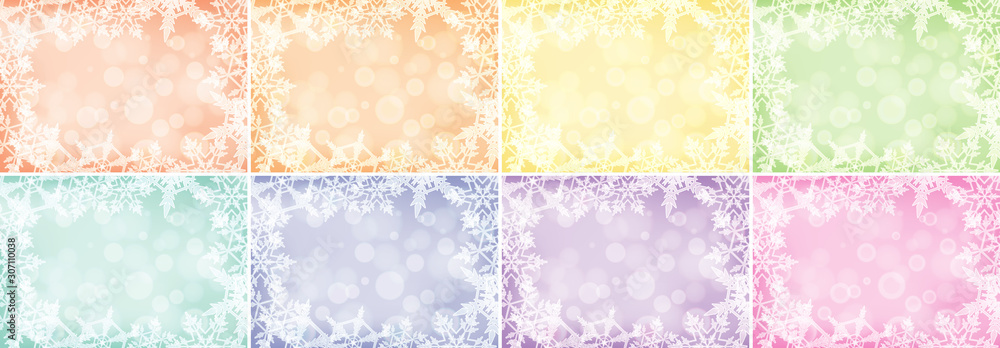 Background design with snowflake patterns