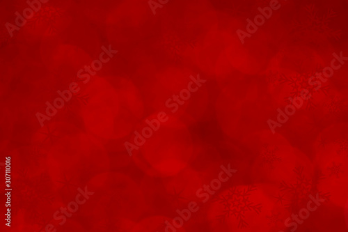 Red Christmas background with snowflakes